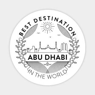 Abu Dhabi Minimal Badge Design Magnet